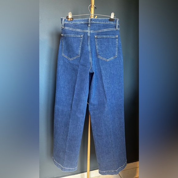 Banana Republic Buttoned Dark Blue Flare Jeans - Picture 5 of 9